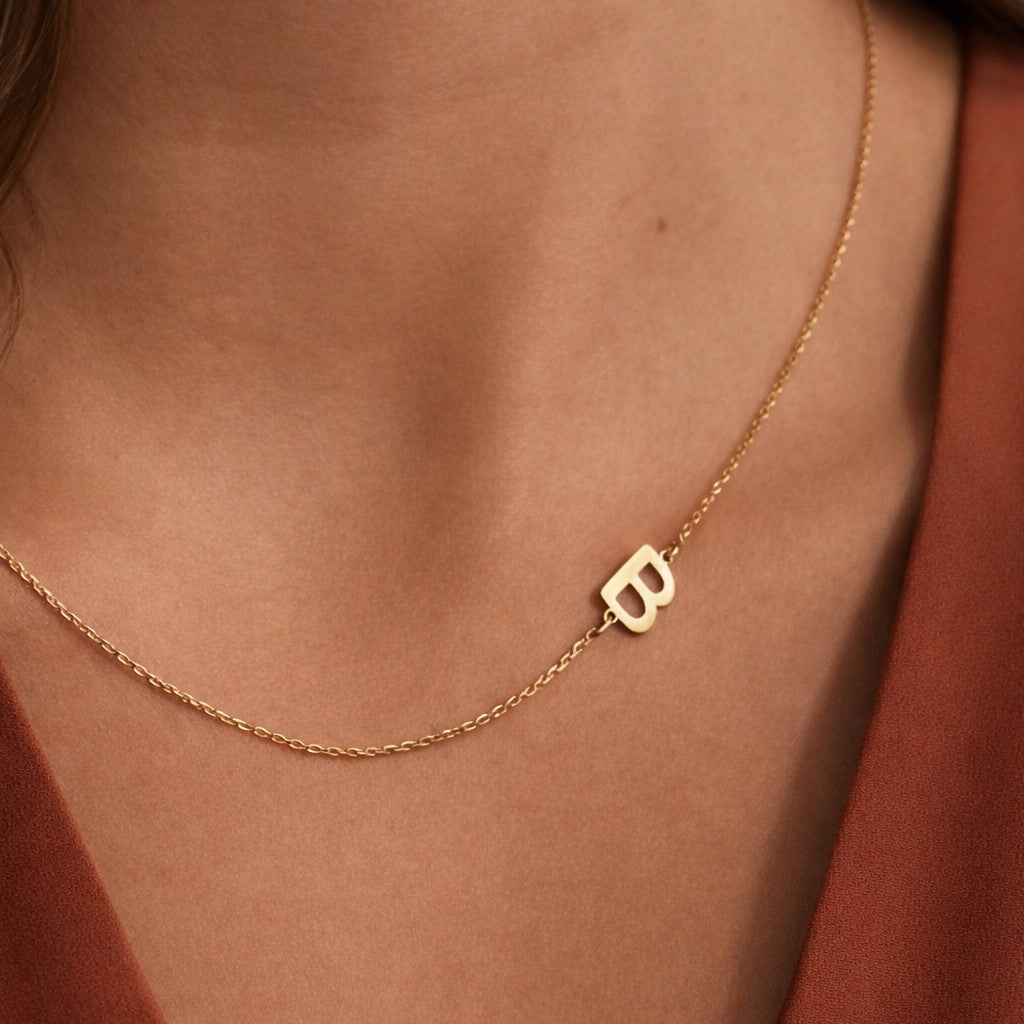Initial Pendant Necklace — 18k Gold-Plated, A–Z — view 2