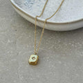 Gold Block Necklace — Tarnish Resistant