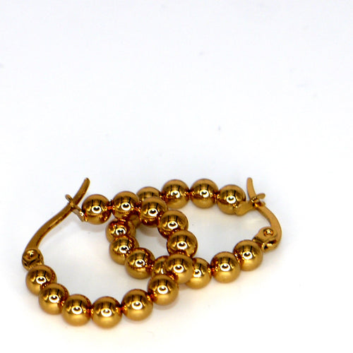 Beaded Hoop Earrings – flat lay
