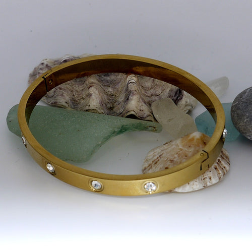 Crystal Set Bangle – flat lay