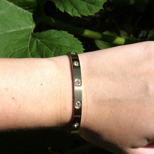 Crystal Set Bangle – worn