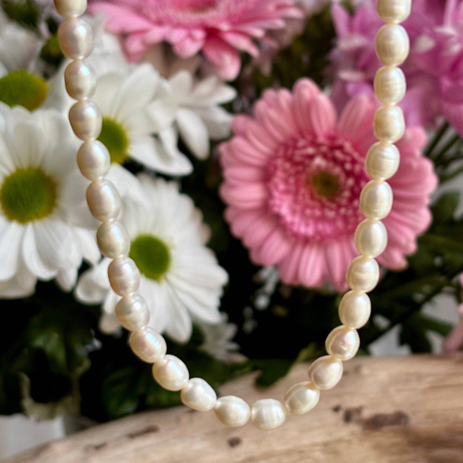 Freshwater Pearl Necklace — 18ct Gold-Plated — view 2